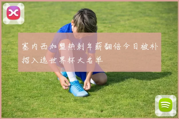 塞内西加盟热刺年薪翻倍今日被补招入选世界杯大名单